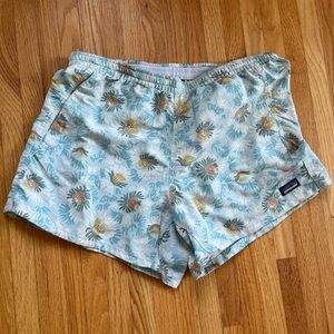 Patagonia Light Blue Floral Baggies